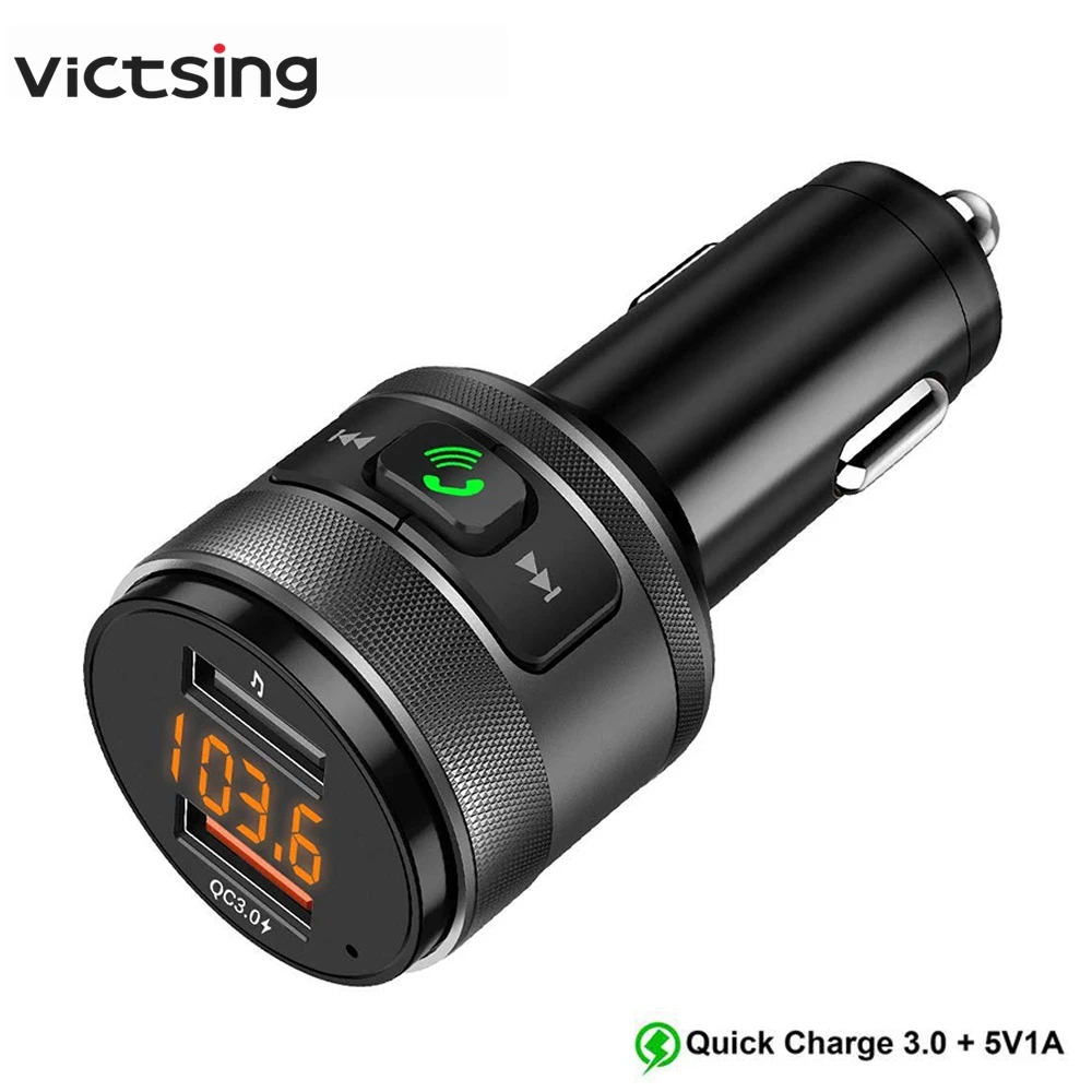 VicTsing FM Bluetooth Transmitter Car QC3.0 3.4A Wireless Transmitter Receiver MP3 Music Player Car Kit Radio Adapter Hands-Free
VicTsing FM Bluetooth Transmitter Car QC3.0 3.4A Wireless Transmitter Receiver MP3 Music Player Car Kit Radio Adapter Hands-Free