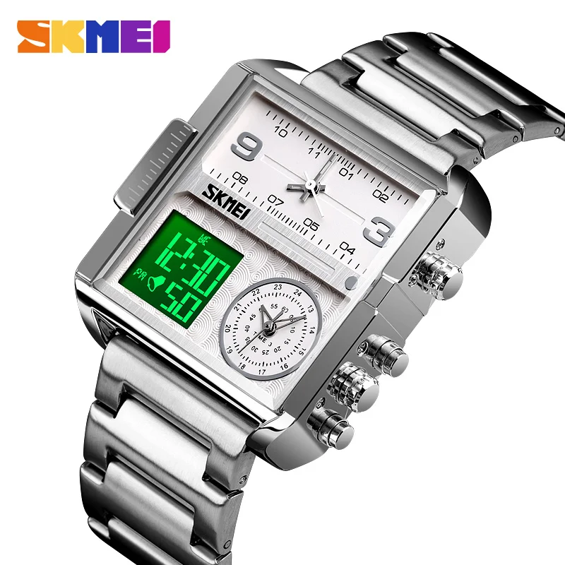 SKMEI Creative Men Quartz Analog Digital Watch 3 Time Stopwatch Alarm Male Wristwatch Sport Watches reloj hombre 2019 Clock 1584
SKMEI Creative Men Quartz Analog Digital Watch 3 Time Stopwatch Alarm Male Wristwatch Sport Watches reloj hombre 2019 Clock 1584