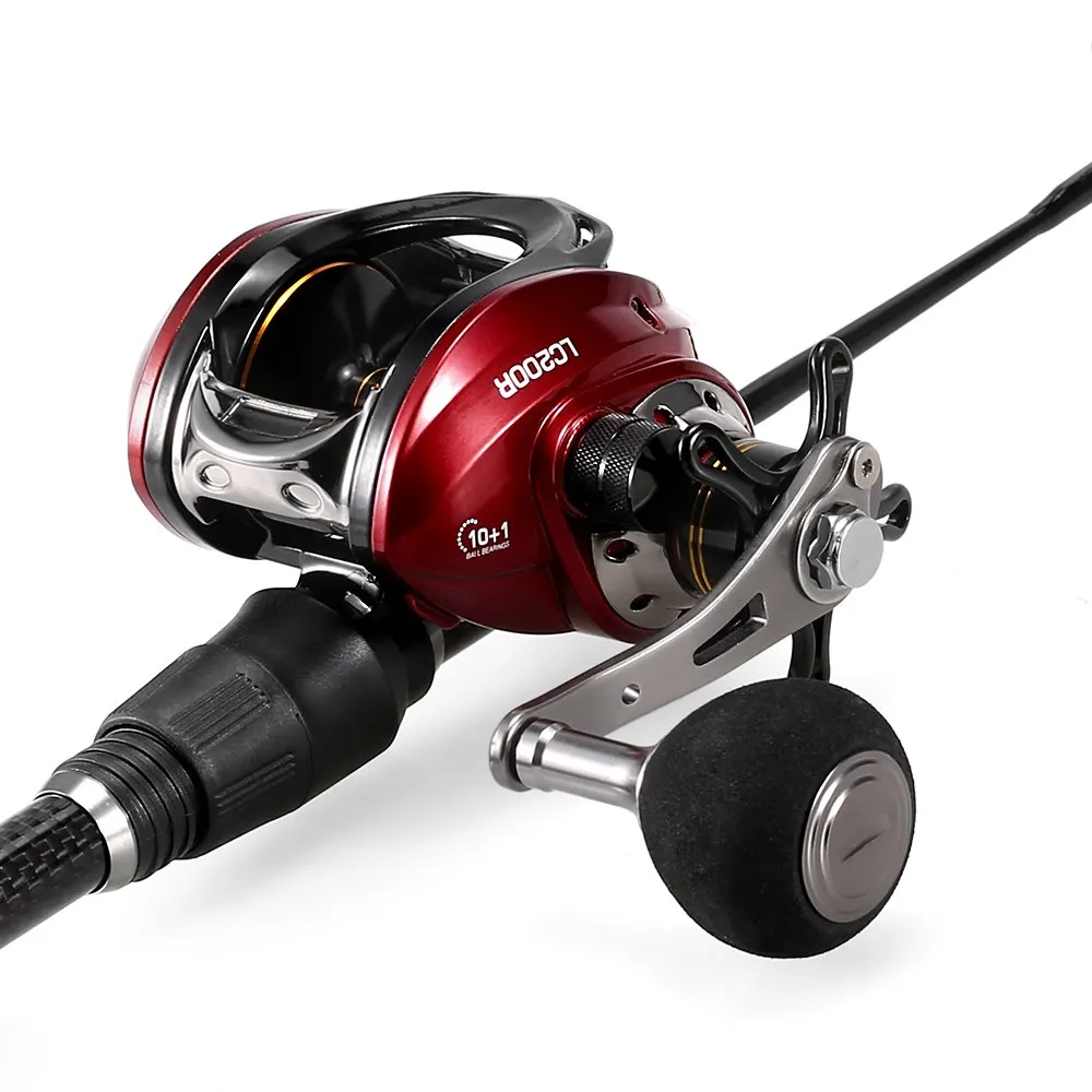Lixada 10+1 Ball Bearings Baitcasting Reel 6.3:1 Gear Ratio Lightweight Smooth Metal Spool Ice Carp Fishing Reel Pesca righthand
Lixada 10+1 Ball Bearings Baitcasting Reel 6.3:1 Gear Ratio Lightweight Smooth Metal Spool Ice Carp Fishing Reel Pesca righthand