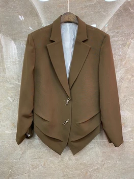 2020 Early Autumn New Women's Lapel Solid Color Bow Fastener Decoration Long Sleeve All-match Cropped Jacket 809 
2020 Early Autumn New Women's Lapel Solid Color Bow Fastener Decoration Long Sleeve All-match Cropped Jacket 809