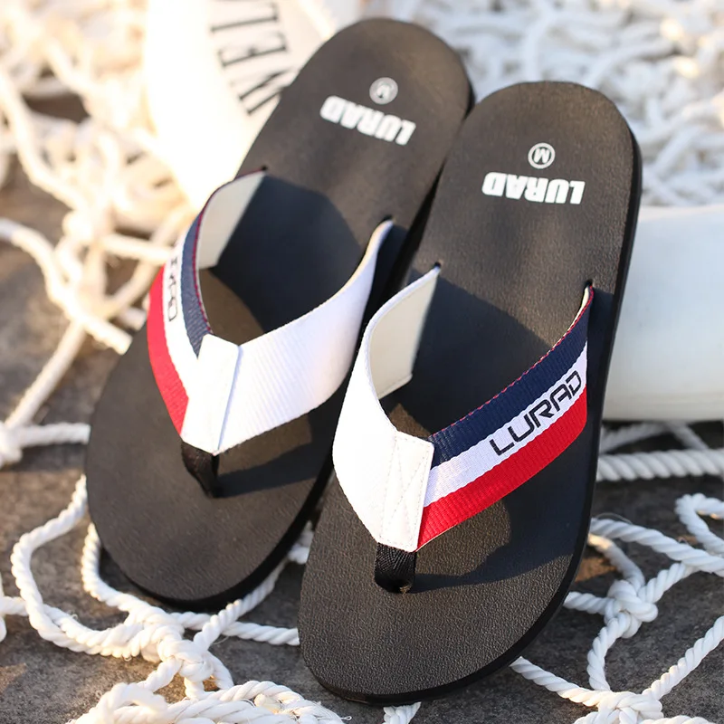 

Lurad Wear-Resistant MEN'S Flip-flops Summer Casual Breathable Youth Slippers Flip-flop Anti-slip Beach Slippers Fashion