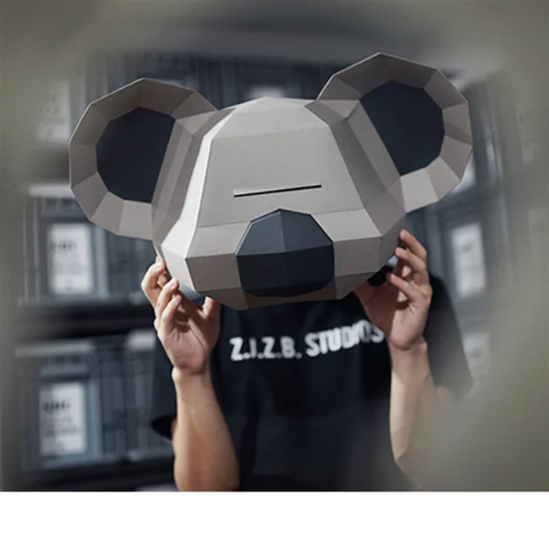 Paper Animal Koala Mask Model Toys Handmade DIY creative Halloween Party show props tide decorate Gift For Children
Paper Animal Koala Mask Model Toys Handmade DIY creative Halloween Party show props tide decorate Gift For Children