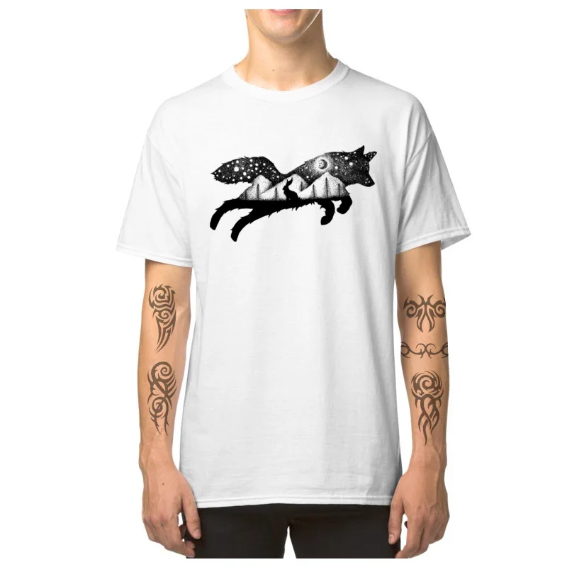 Designer FOX_AND_HARE__6249 Comics Short Sleeve T-shirts Lovers Day O-Neck All Cotton T Shirt for Men Tee Shirts Normal FOX_AND_HARE__6249 white