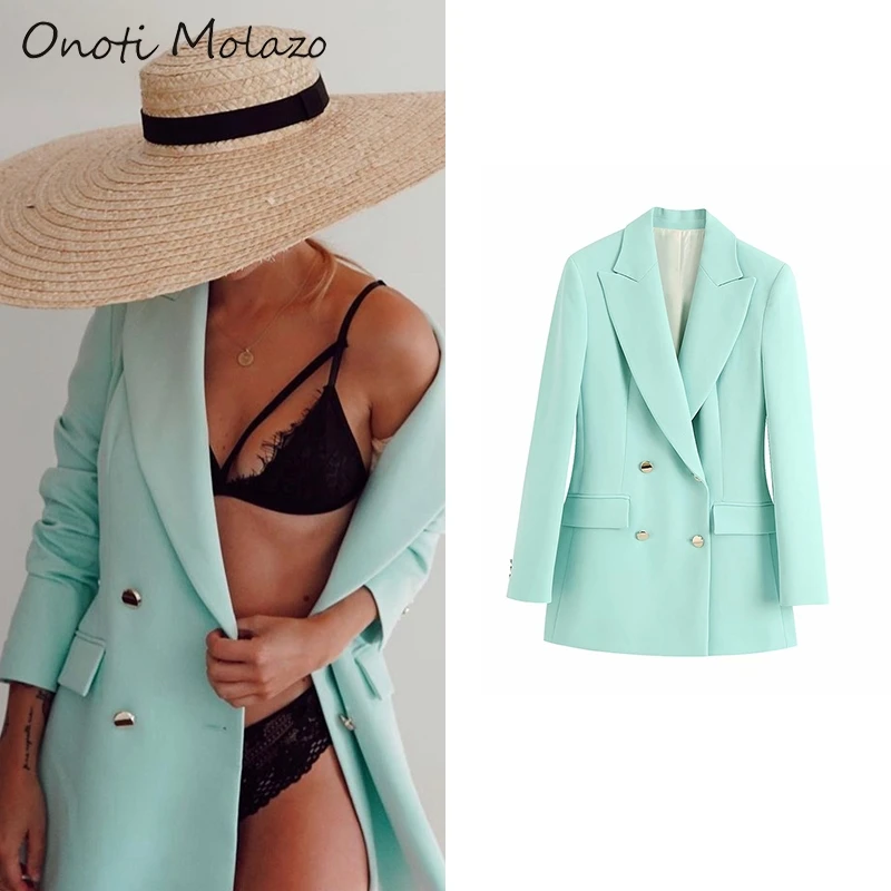 Onoti women suit jacket coat long double breasted fashion slim sexy office ladies uniform jacket femme coat veste femme za 2020 
Onoti women suit jacket coat long double breasted fashion slim sexy office ladies uniform jacket femme coat veste femme za 2020