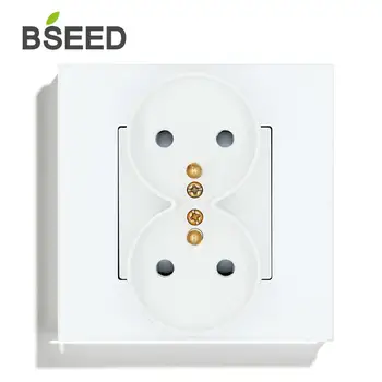 BSEED Double France Socket French Plug Wall Socket France Dual Twin Power Outlet White Black Tempered Glass Panel 
BSEED Double France Socket French Plug Wall Socket France Dual Twin Power Outlet White Black Tempered Glass Panel