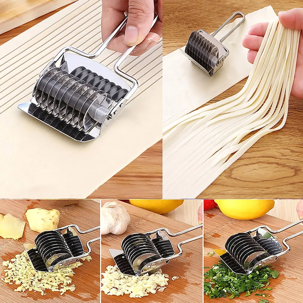 Creative Stainless Steel Cut Noodle Maker Home Handmade Noodle Maker Multi-Functional Chives Cut Kitchen Tools