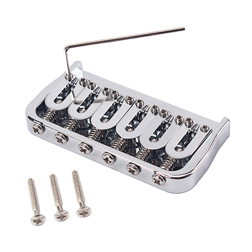 Metal Electric Guitar Saddle Fixed Bridge String Through Body Musical Instrument Accessory DIY Metal Electric Guitar Saddle Fixed Bridge String Through Body Musical Instrument Accessory DIY