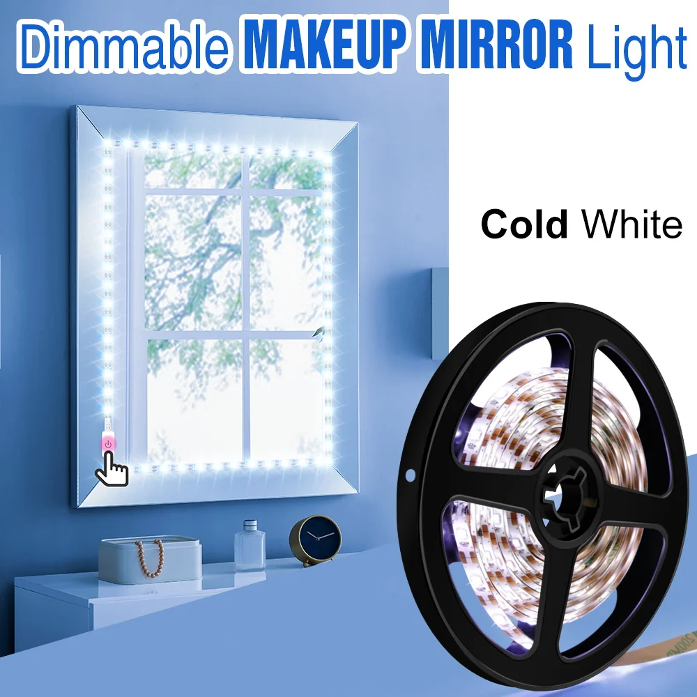 LED Makeup Mirror Lamp 5V Dimmable Cosmetic Light USB Waterproof Flexible Led Vanity Light 0.5 1 2 3 4 5 M Dressing Table Lamps 
LED Makeup Mirror Lamp 5V Dimmable Cosmetic Light USB Waterproof Flexible Led Vanity Light 0.5 1 2 3 4 5 M Dressing Table Lamps
