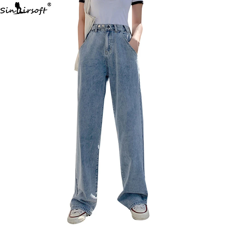 Spring New Loose Straight High Waist Jeans Woman Fashion Trend Was Thin Metal Double Buckle Wild Wide Leg Denim Trousers Women
Spring New Loose Straight High Waist Jeans Woman Fashion Trend Was Thin Metal Double Buckle Wild Wide Leg Denim Trousers Women