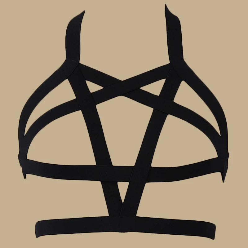 Pentagram Sexy Lingerie Body Harness Punk Rave Cage Bra Edgy Bondage Belt Pastel Goth Body Cage Stars Harness Bra
Pentagram Sexy Lingerie Body Harness Punk Rave Cage Bra Edgy Bondage Belt Pastel Goth Body Cage Stars Harness Bra