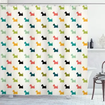 Dog Lover Shower Curtain Colorful Scottish Terrier Silhouettes Polka Dot Backdrop Purebred Animal Pattern Bathroom
Dog Lover Shower Curtain Colorful Scottish Terrier Silhouettes Polka Dot Backdrop Purebred Animal Pattern Bathroom