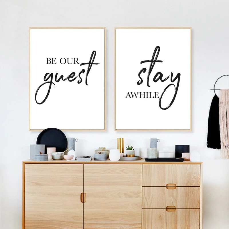 Be-Our-Guest-Stay-Awhile-Quotes-Canvas-Posters-and-Prints-Guest-Room-Decor-Inspirational-Art-Painting (2)
