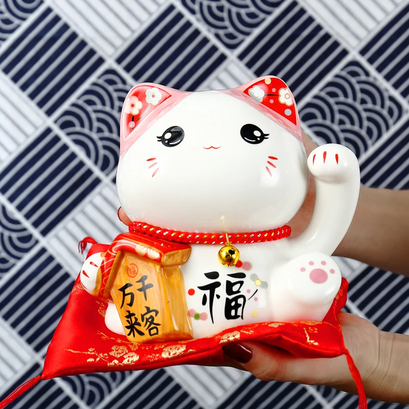 6 inch Ceramic Maneki Neko Money Box Lucky Cat Ornament Home Decor Gift Feng Shui Fortune Cat piggy Bank
6 inch Ceramic Maneki Neko Money Box Lucky Cat Ornament Home Decor Gift Feng Shui Fortune Cat piggy Bank