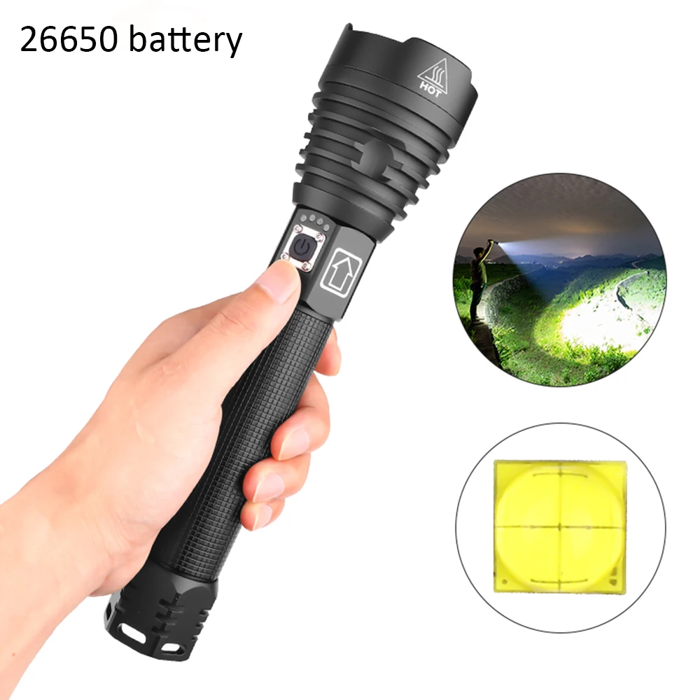XHP90 Strong Light Flashlight, USB Rechargeable With P90 Zoom Strong Light Flashlight 26650 Battery Retractable Zoom Flashlight
XHP90 Strong Light Flashlight, USB Rechargeable With P90 Zoom Strong Light Flashlight 26650 Battery Retractable Zoom Flashlight