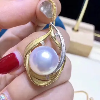 D123 Fine Jewelry 925 Sterling Silver Natural Fresh Water White Pearl 13-12mm Pendant Necklaces for Women FIne Pearls Pendants 
D123 Fine Jewelry 925 Sterling Silver Natural Fresh Water White Pearl 13-12mm Pendant Necklaces for Women FIne Pearls Pendants
