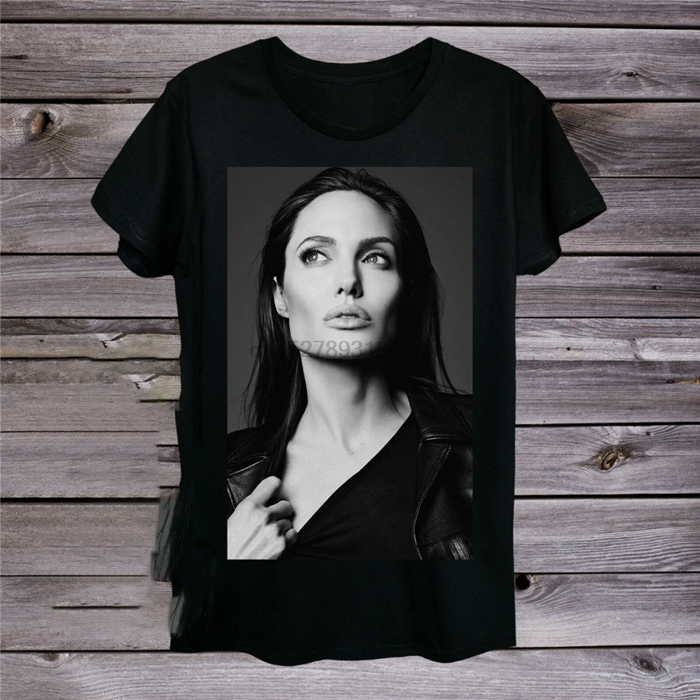 Angelina Jolie мужская или Женская облегающая футболка Брэд Питт актриса Томб Райдер