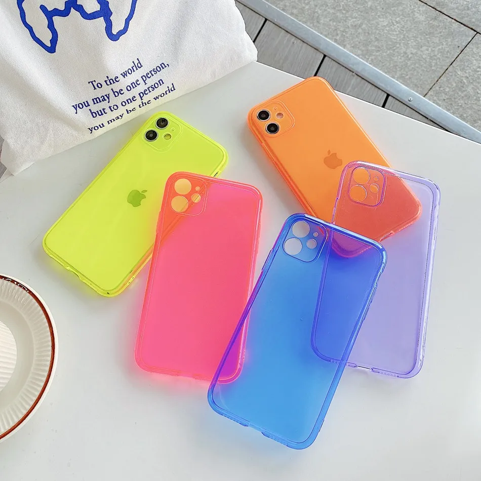 For iPhone 11 Pro XS Max XR X Case Fashion Neon Fluorescent Solid Color Phone Case For iPhone 8 7 6 Plus INS Hot Soft TPU Cover
For iPhone 11 Pro XS Max XR X Case Fashion Neon Fluorescent Solid Color Phone Case For iPhone 8 7 6 Plus INS Hot Soft TPU Cover