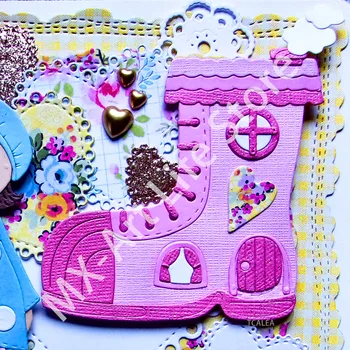 Lovely Boot House Metal Cutting Dies Beautiful Building Stencil For DIY Scrapbooking Card Decorative Embossing 
Lovely Boot House Metal Cutting Dies Beautiful Building Stencil For DIY Scrapbooking Card Decorative Embossing