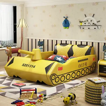 Child bed Boy single bed with guardrail leather bed Mosaic creative cartoon bed model boy bed
Child bed Boy single bed with guardrail leather bed Mosaic creative cartoon bed model boy bed
