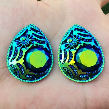 20pcs 30*40mm Beadwork Flat back Spider resin cabochons Rhinestone applique Crystal Strass -T011
20pcs 30*40mm Beadwork Flat back Spider resin cabochons Rhinestone applique Crystal Strass -T011