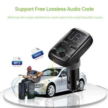 Bluetooth Car FM Transmitter Handsfree Car Kit Radio FM Modulator Bluetooth Aux Input/Output LED display 5V 2.4A USB Charger
Bluetooth Car FM Transmitter Handsfree Car Kit Radio FM Modulator Bluetooth Aux Input/Output LED display 5V 2.4A USB Charger