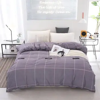 25 Style Light purple plaid Duvet Cover 1pc Skin Care Cotton Quilt Cover 150*200cm 180*220cm 200*230cm Bedclothes 
25 Style Light purple plaid Duvet Cover 1pc Skin Care Cotton Quilt Cover 150*200cm 180*220cm 200*230cm Bedclothes