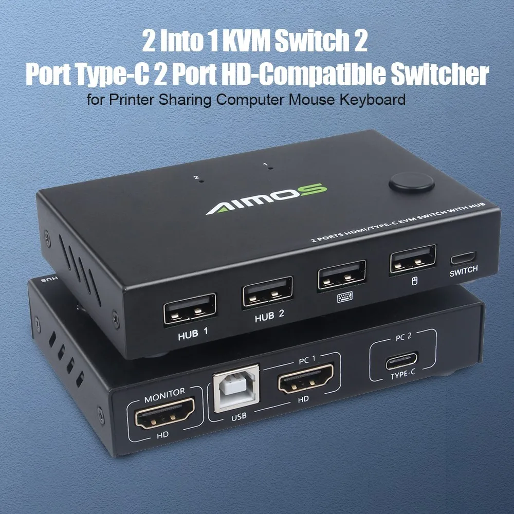 Shop Generic AIMOS KVM Switch Junction Box 4 In 4 Out USB 2.0 Switch