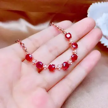 Best Gift Real and Natural Ruby bangle Bracelet Solid S925 Sterling Silver For Women Color GemFine Jewelry
Best Gift Real and Natural Ruby bangle Bracelet Solid S925 Sterling Silver For Women Color GemFine Jewelry