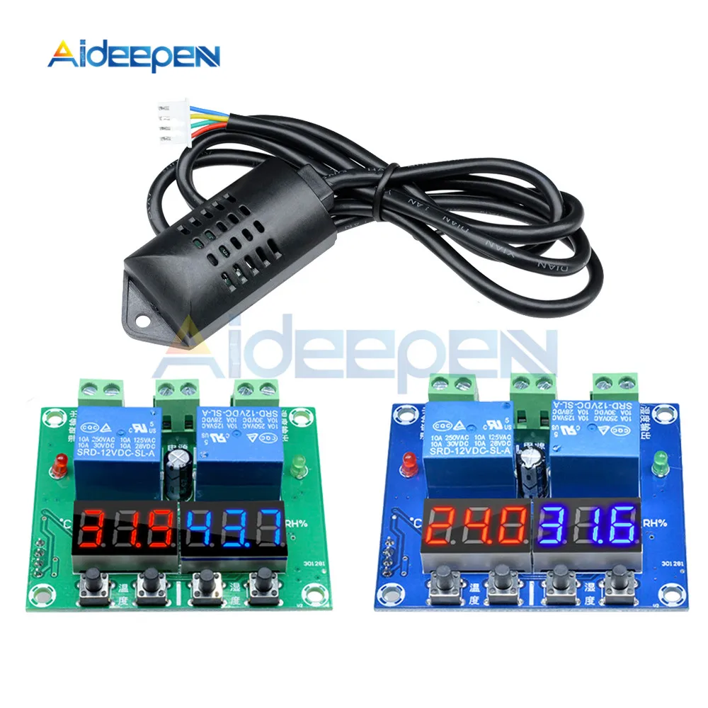 DC 12V LED Digital Temperature Humidity Control Module Thermometer Hygrometer Controller Dual Output Thermostat M452
DC 12V LED Digital Temperature Humidity Control Module Thermometer Hygrometer Controller Dual Output Thermostat M452