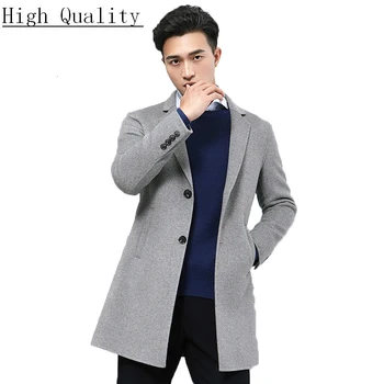 Men's Coat Long Jacket Wool Coat Men Double Face Woolen Overcoat British Style Grey Peacoat Jackets Erkek Mont -01-1813
Men's Coat Long Jacket Wool Coat Men Double Face Woolen Overcoat British Style Grey Peacoat Jackets Erkek Mont -01-1813