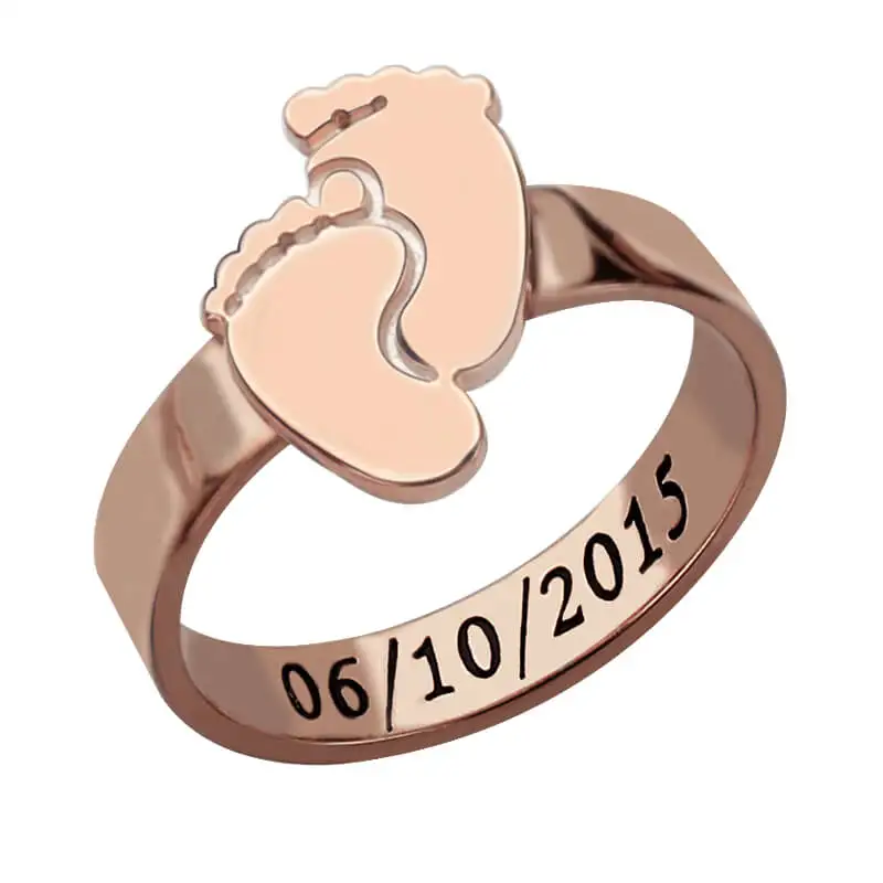 Customized Family Jewelry Mother Rings 925 Sterling Silver Baby Feet Engraving Birthday Rings For Women Mom Gifts Accessories
Customized Family Jewelry Mother Rings 925 Sterling Silver Baby Feet Engraving Birthday Rings For Women Mom Gifts Accessories