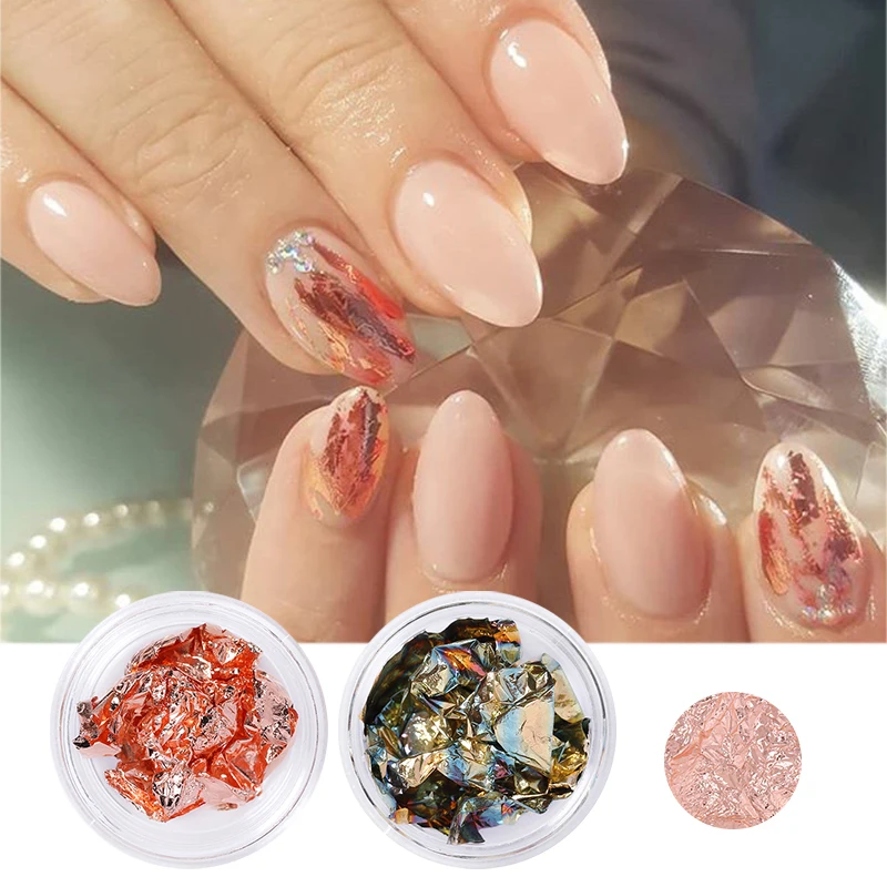 1 Box Rose Gold Holographic Nail Art Sticker Colorful Irregular Foils Paper Gold 3D Glitter Flakes DIY Nail Decorations
1 Box Rose Gold Holographic Nail Art Sticker Colorful Irregular Foils Paper Gold 3D Glitter Flakes DIY Nail Decorations