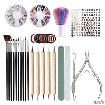 Nail Art Brush Dotting Painting Pen Picker Rhinestones Manicure Care Tool Set
Nail Art Brush Dotting Painting Pen Picker Rhinestones Manicure Care Tool Set