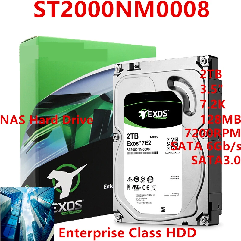 Новый оригинальный жесткий диск для Seagate 2 ТБ 3 5 дюйма 7 K SATA 6 ГБ/сек. 128 МБ 7200 об/мин