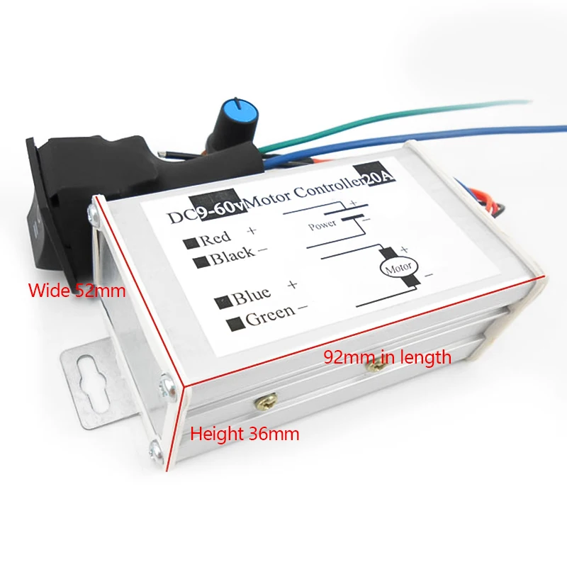 20a Dc 9-60v 12v 24v 36v 20a Pwm Motor Speed Regulator Controller Motor Cw Ccw Reversible Switch Adjust The Current
20a Dc 9-60v 12v 24v 36v 20a Pwm Motor Speed Regulator Controller Motor Cw Ccw Reversible Switch Adjust The Current