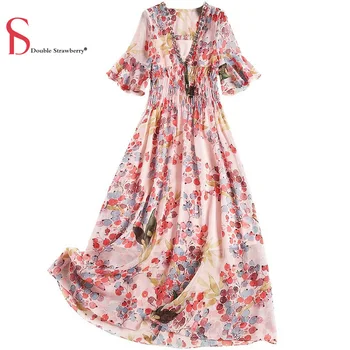 Summer 2020 New ladies Diamond V-neck Printed Chiffon Dress Women Lotus Leaf Sleeve Waist Party Elegant Beach Midi Dresses
Summer 2020 New ladies Diamond V-neck Printed Chiffon Dress Women Lotus Leaf Sleeve Waist Party Elegant Beach Midi Dresses