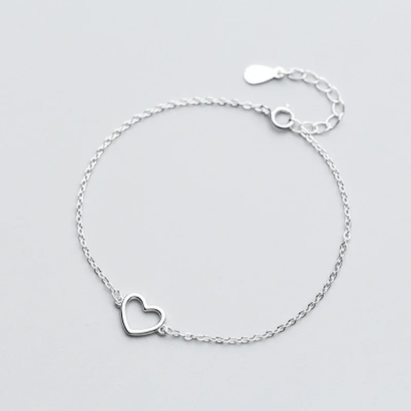 925 Sterling Silver Tiny Thin Short Chain Bracelet Fashion Openwork Heart Temperament Adjustable Bracelets for Women Jewelry
925 Sterling Silver Tiny Thin Short Chain Bracelet Fashion Openwork Heart Temperament Adjustable Bracelets for Women Jewelry