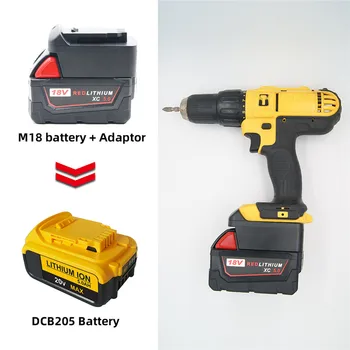 Milwaukee M18 18V Battery Adapter Convert to Dewalt 18V/20V Max Li-ion Battery DCB205 DCB2000 electric drill tools
Milwaukee M18 18V Battery Adapter Convert to Dewalt 18V/20V Max Li-ion Battery DCB205 DCB2000 electric drill tools
