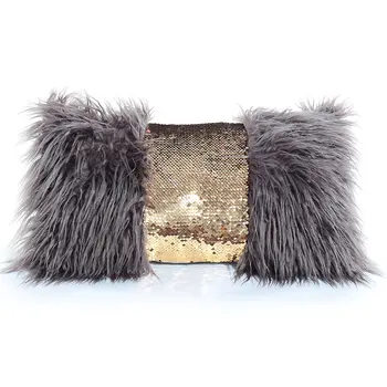 Golden Sequin Bow Artificial Wool Cushon Cover Plush Fluffy Nordic Pillowcase 30x50 Pink Grey Sofa Cushion Decoration New Year
Golden Sequin Bow Artificial Wool Cushon Cover Plush Fluffy Nordic Pillowcase 30x50 Pink Grey Sofa Cushion Decoration New Year