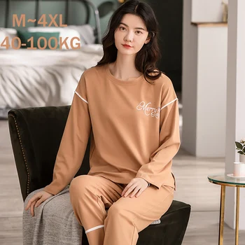 NEW Winter Pajamas Women Sleepwear Cotton Pajamas Set Warm Pijama Round Neck Pyjama Homewear Women 4XL 100kg
NEW Winter Pajamas Women Sleepwear Cotton Pajamas Set Warm Pijama Round Neck Pyjama Homewear Women 4XL 100kg