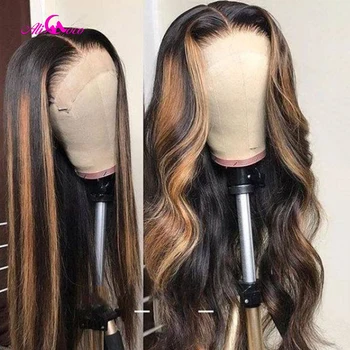 Ali Coco Transparent Highlight Colored Human Hair Wigs Pre Plucked Ombre Lace Part Front Wigs Remy Body Wave Wigs For Women 
Ali Coco Transparent Highlight Colored Human Hair Wigs Pre Plucked Ombre Lace Part Front Wigs Remy Body Wave Wigs For Women
