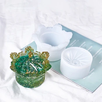 Crystal Epoxy Resin Mold Crown Storage Box Organizer Casting Silicone Mould DIY Crafts Container Making Tool 
Crystal Epoxy Resin Mold Crown Storage Box Organizer Casting Silicone Mould DIY Crafts Container Making Tool