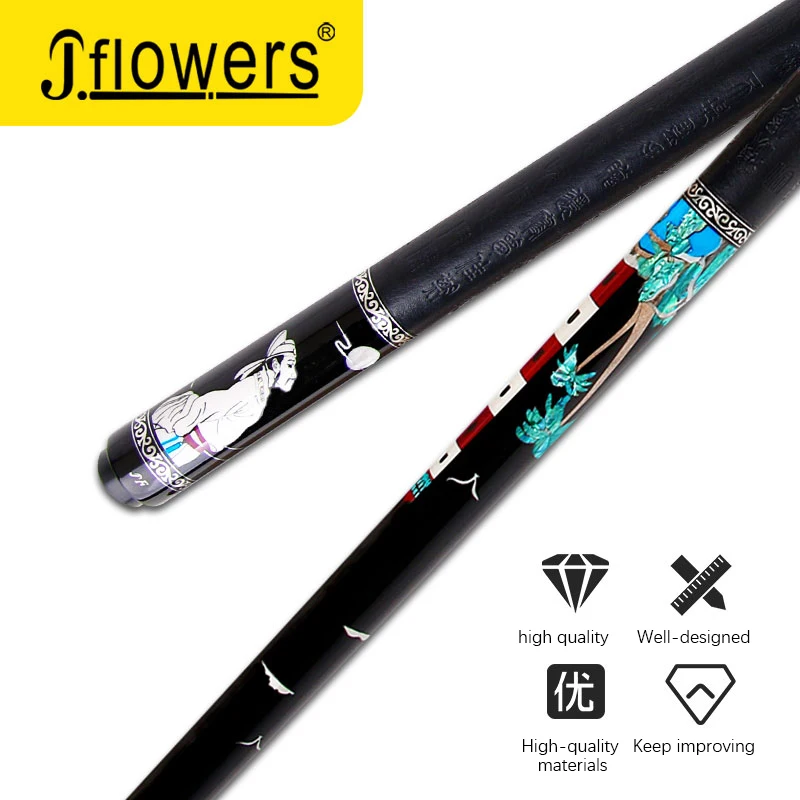 JF J-FLOWERS AF-902 Pool Cue 12.6mm Maori-gem Tip Technology Ebony Handmade Carving inlay Butt Leather Grip Professional Stick
JF J-FLOWERS AF-902 Pool Cue 12.6mm Maori-gem Tip Technology Ebony Handmade Carving inlay Butt Leather Grip Professional Stick