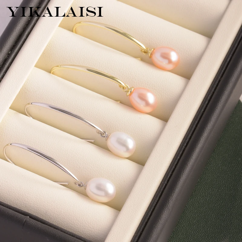 YIKALAISI 925 Sterling Silver Earrings Jewelry For Women 8-9mm Drop Shape Natural Freshwater Pearl Earrings 2021 New Wholesales
YIKALAISI 925 Sterling Silver Earrings Jewelry For Women 8-9mm Drop Shape Natural Freshwater Pearl Earrings 2021 New Wholesales