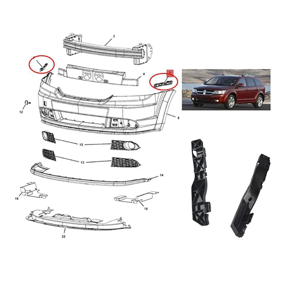 2pcs For Dodge Journey 2010-2020 RH+LH Front Bumper Support Brackets New And High Quality Car Exterior Parts & Accessories
2pcs For Dodge Journey 2010-2020 RH+LH Front Bumper Support Brackets New And High Quality Car Exterior Parts & Accessories