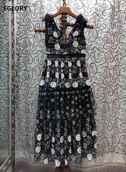 Bow Tie Shoulder Dress 2020 Spring Summer Lux Party Club Dresses Women V-Neck Hollow Out Embroidery Mid-Calf Sequined Dress Sexy
Bow Tie Shoulder Dress 2020 Spring Summer Lux Party Club Dresses Women V-Neck Hollow Out Embroidery Mid-Calf Sequined Dress Sexy