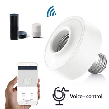 Smart WiFi Light Socket Lamp Holder for E26 E27 Led Bulb Google Home Echo Alexa Voice Control App Timer Light
Smart WiFi Light Socket Lamp Holder for E26 E27 Led Bulb Google Home Echo Alexa Voice Control App Timer Light