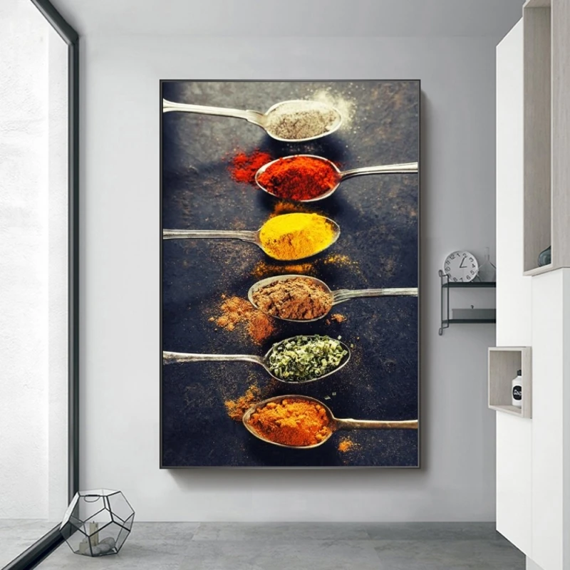 Spices in Spoons for Cooking Canvas Art Posters And Prints Kitchen Theme Canvas Paintings On the Wall Art Pictures Kitchen Decor
Spices in Spoons for Cooking Canvas Art Posters And Prints Kitchen Theme Canvas Paintings On the Wall Art Pictures Kitchen Decor