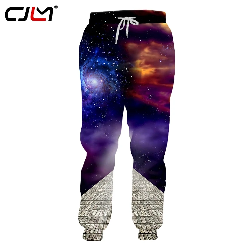 

CJLM Fashion Man Sweatpants 3D Starry Sky Road Sugar Funny Streetwear Mens Pants Whole Body Printing Oversized Trousers