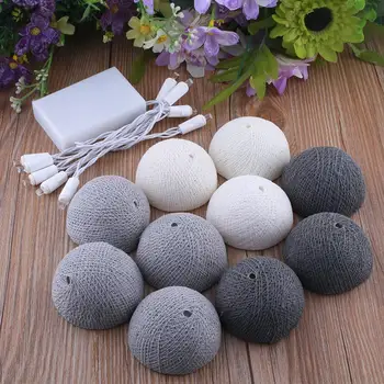 10 LED Cotton Ball Lights LED String Light Party for Decor Ball Blue + Gray + White
10 LED Cotton Ball Lights LED String Light Party for Decor Ball Blue + Gray + White